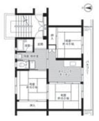 ビレッジハウス新高山2号棟 (301号室)の物件間取画像